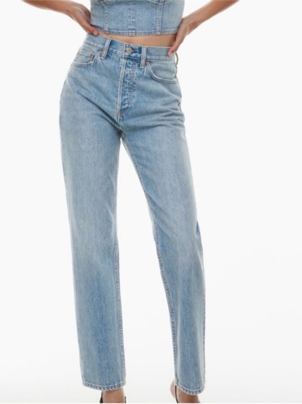 Aritzia Denim Forum The Joni High Rise Loose Denim Jeans Size 30